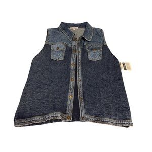Vintage denim knit vest